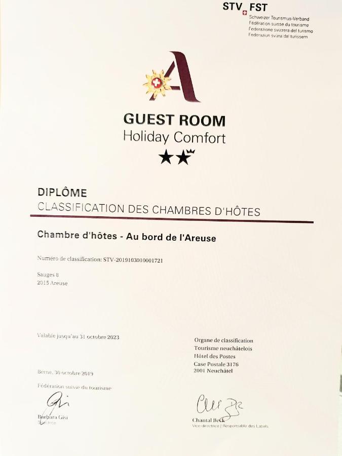 Chambre Aux Bord De L'Areuse Екстер'єр фото